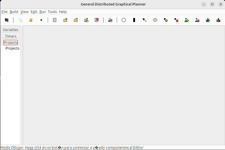 Espacio de trabajo de RoboGraph GUI